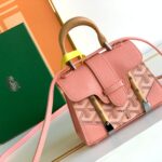 Goyard Coated Canvas and Leather Saigon Top Handle Bag-11.5x7x14.5CM