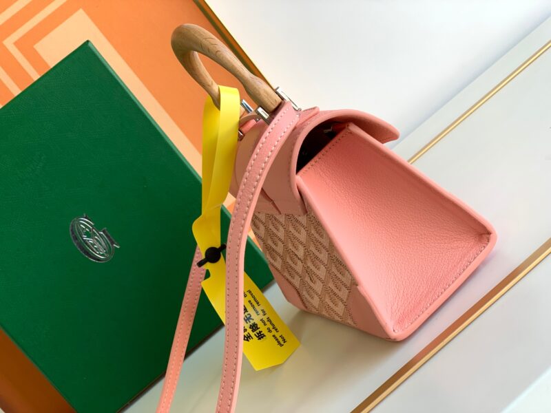 Goyard Coated Canvas and Leather Saigon Top Handle Bag-11.5x7x14.5CM - Image 2