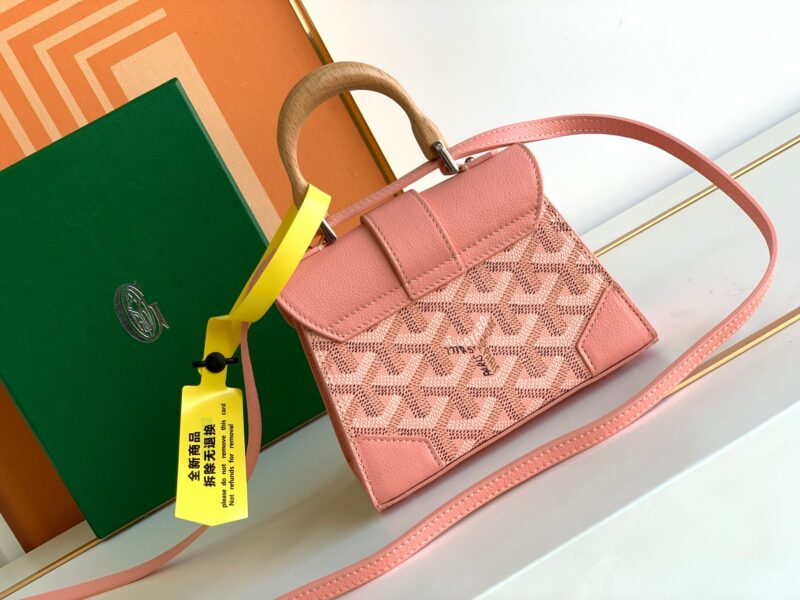 Goyard Coated Canvas and Leather Saigon Top Handle Bag-11.5x7x14.5CM - Image 3