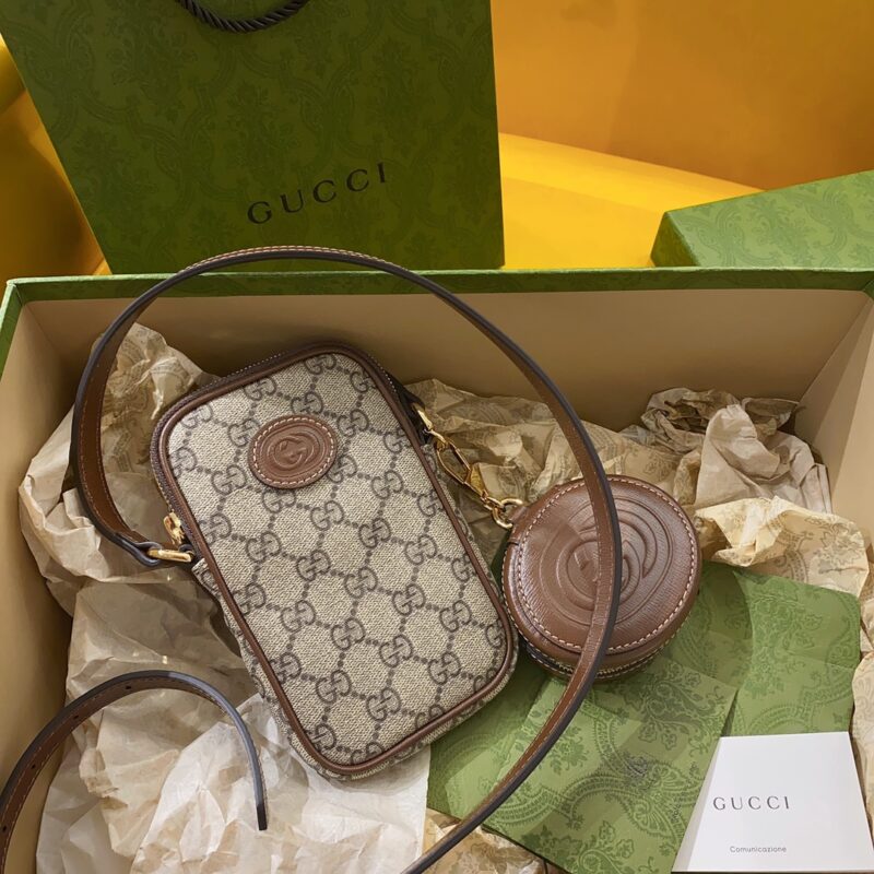 Gucci Interlocking Double G Phone Bag-10.5*18*3CM - Image 8