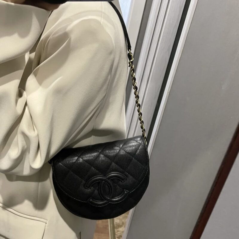 Ch@nel Vintage Saddle Bag-19*16*7CM - Image 8