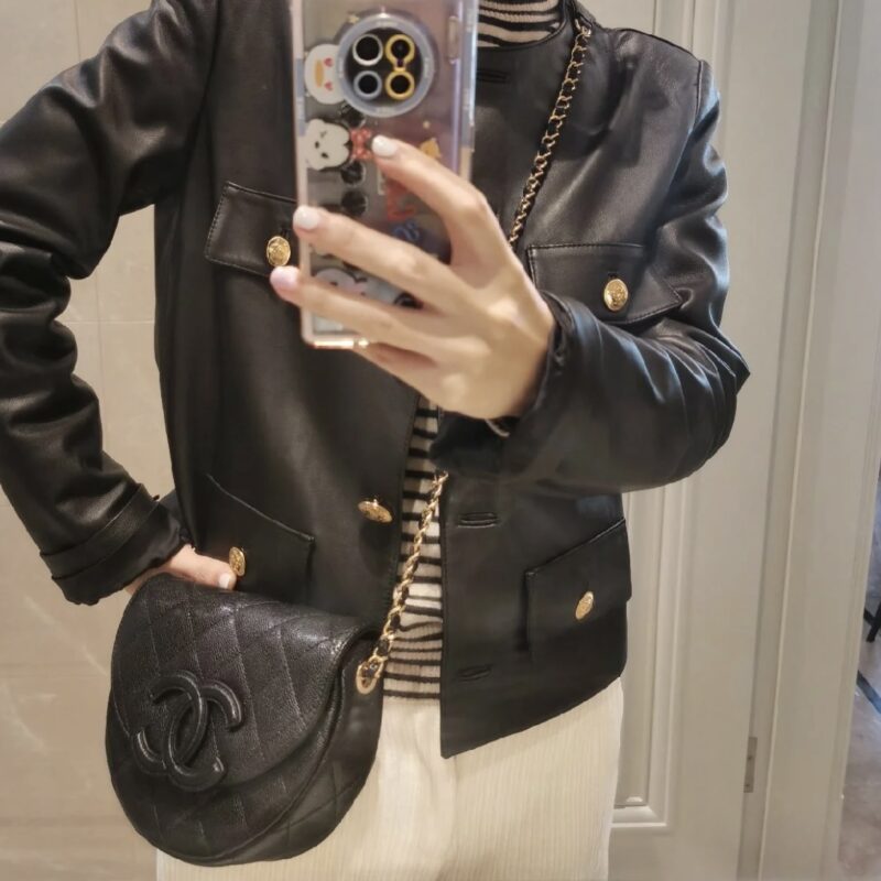 Ch@nel Vintage Saddle Bag-19*16*7CM - Image 9