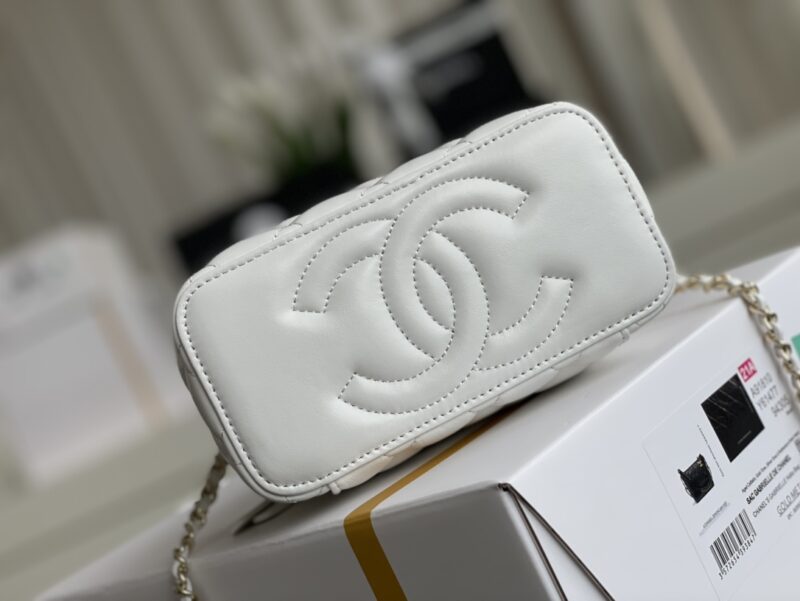 Ch@nel Cosmetic Bag-Lambskin-18CM - Image 5