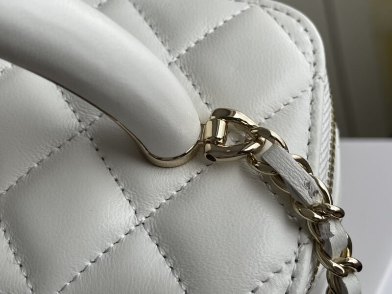 Ch@nel Cosmetic Bag-Lambskin-18CM - Image 6