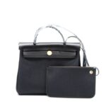 Hermes Herbag Zip 31 Bag Canvas/Hunter Black GHW