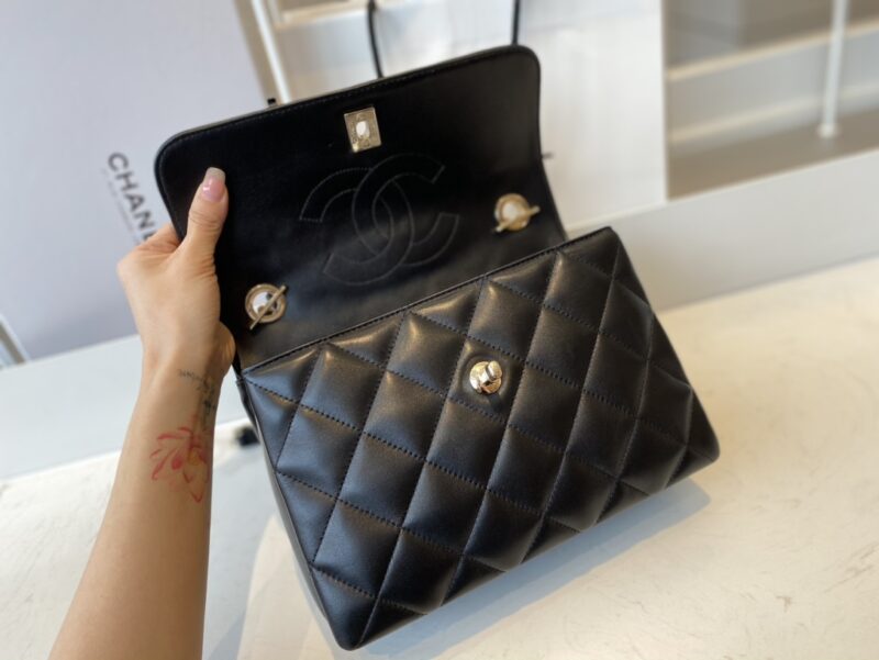 Ch@nel Trendy CC-Champagne Gold-25*17*12CM - Image 9