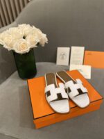 Hermes Slippers In Smooth Leather - Image 2