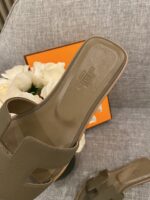 Hermes Slippers In Caviar Leather - Image 6