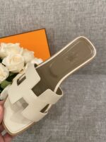 Hermes Slippers In Caviar Leather - Image 8