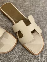 Hermes Slippers In Caviar Leather - Image 9