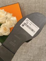 Hermes Slippers In Caviar Leather - Image 3