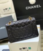 Ch@nel Flap Bag-（Black Inside）Caviar-23CM - Image 4