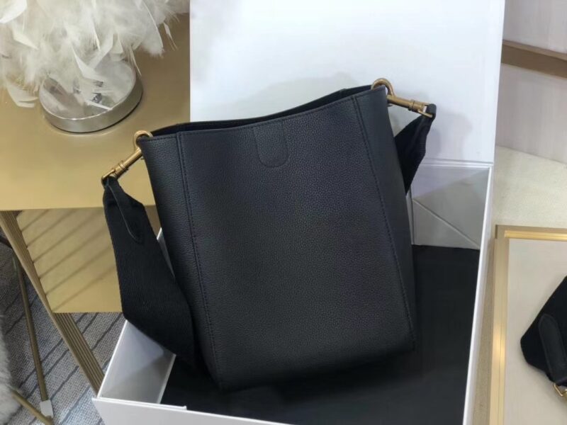 Celin Suau Sangle Bucket In Soft Grained Calfskin-17.5*24.5*12CM - Image 6