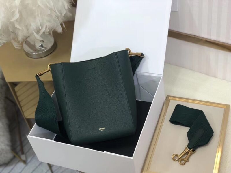 Celin Suau Sangle Bucket In Soft Grained Calfskin-17.5*24.5*12CM - Image 4