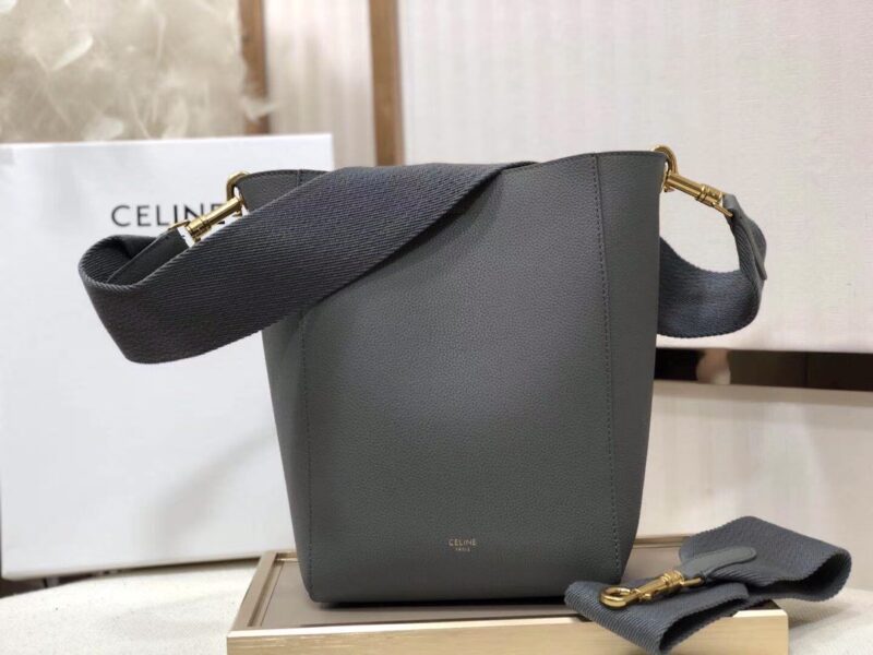 Celin Suau Sangle Bucket In Soft Grained Calfskin-17.5*24.5*12CM - Image 3