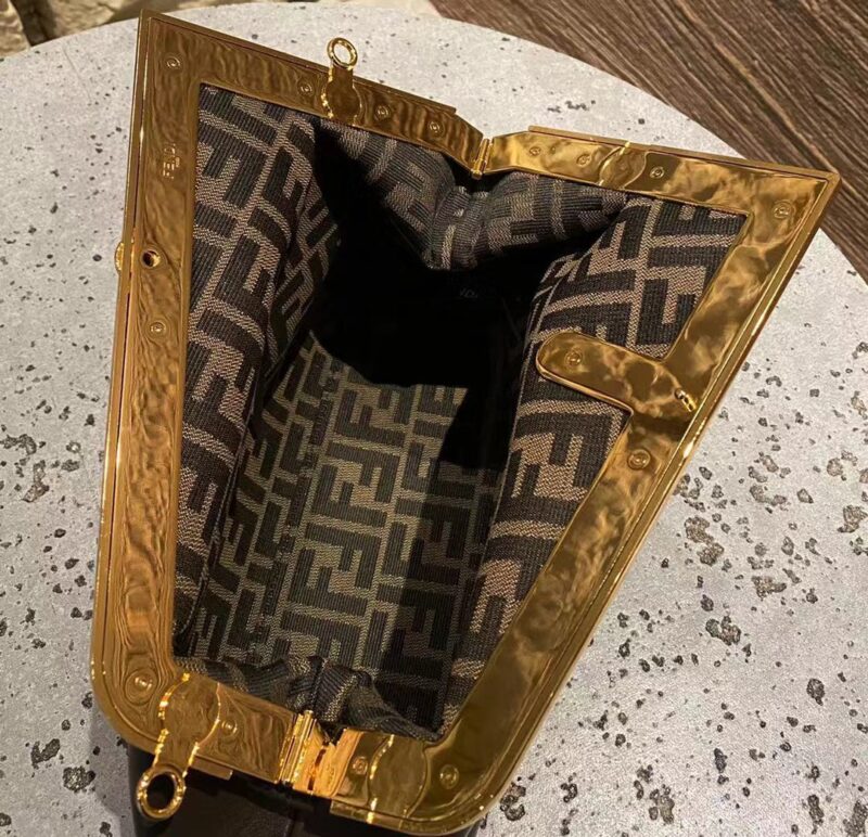 Fendi  First Bag-26*18*9.5/32.5*23.5*15CM(Brown) - Image 8