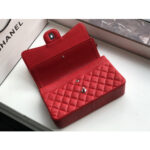 Ch@nel Flap Bag-Cavir Leather-Silver-30CM - Image 5