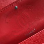 Ch@nel Flap Bag-Cavir Leather-Silver-30CM - Image 6