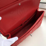 Ch@nel Flap Bag-Cavir Leather-Silver-30CM - Image 9