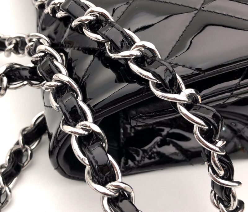 Ch@nel Flap Bag-Silver Hardware-30CM - Image 3