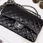 Ch@nel Flap Bag-Silver Hardware-30CM