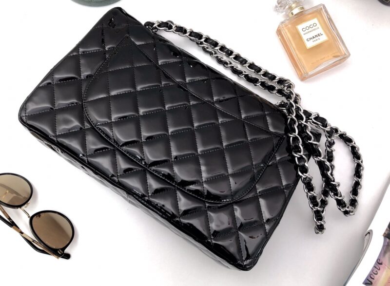 Ch@nel Flap Bag-Silver Hardware-30CM - Image 7