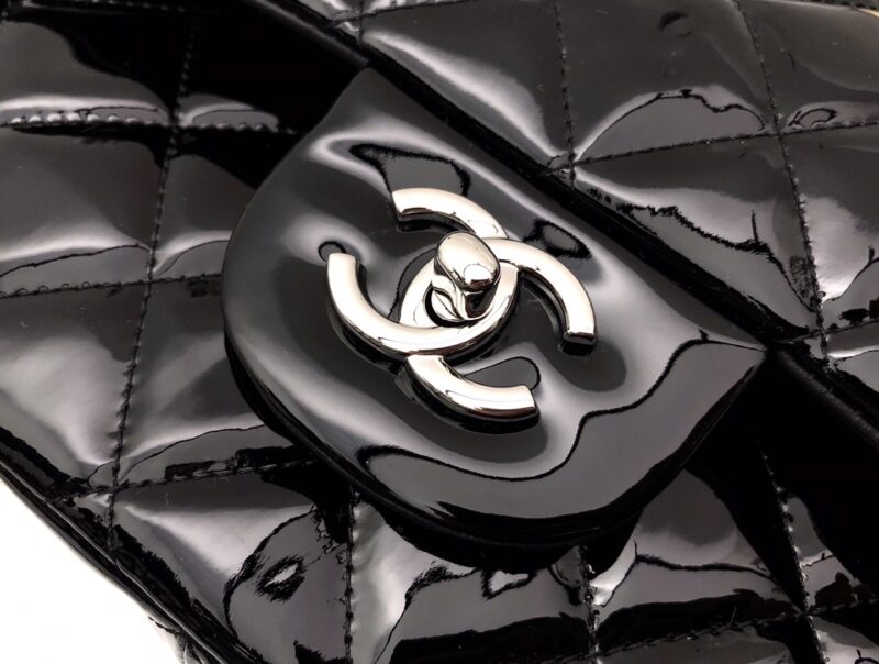 Ch@nel Flap Bag-Silver Hardware-30CM - Image 8