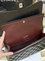 Ch@nel Flap Bag-Cavir Leather-Silver-30CM - Image 3