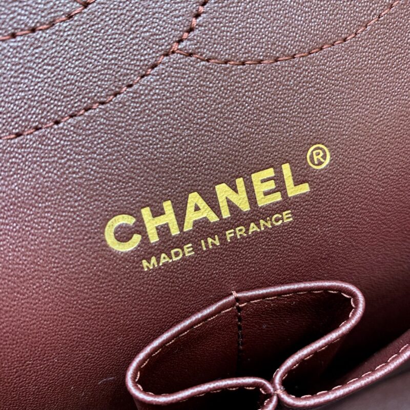 Ch@nel Flap Bag-Lambskin-Gold-30CM - Image 2