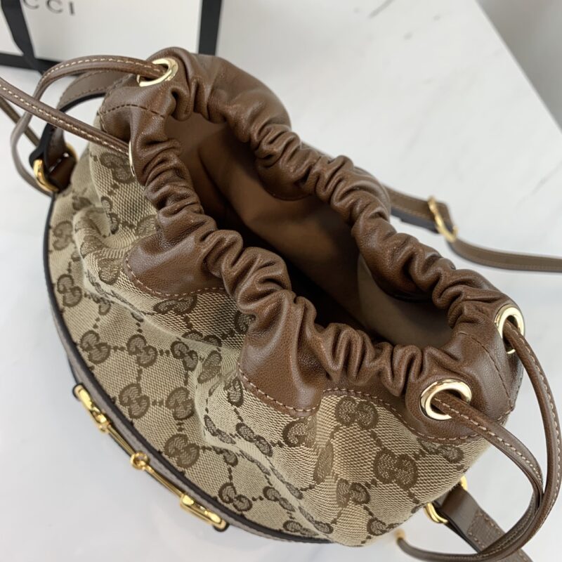 Gucci 1955 Horsebit Bucket Bag-22*25*12CM - Image 7