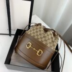 Gucci 1955 Horsebit Bucket Bag-22*25*12CM - Image 9