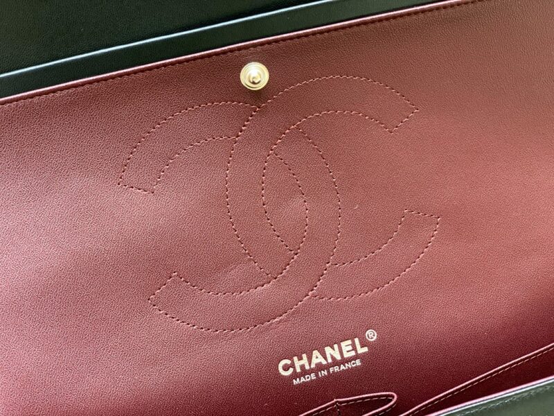 Ch@nel Flap Bag-Lambskin-Silver-30CM - Image 5