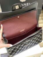 Ch@nel Flap Bag-Lambskin-Silver-30CM - Image 7