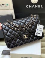 Ch@nel Flap Bag-Lambskin-Silver-30CM - Image 9