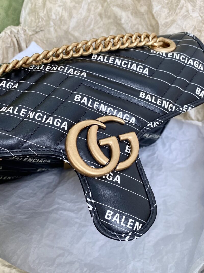 Gucci&Balenciaga Marmont Bag-26*15*7CM - Image 8