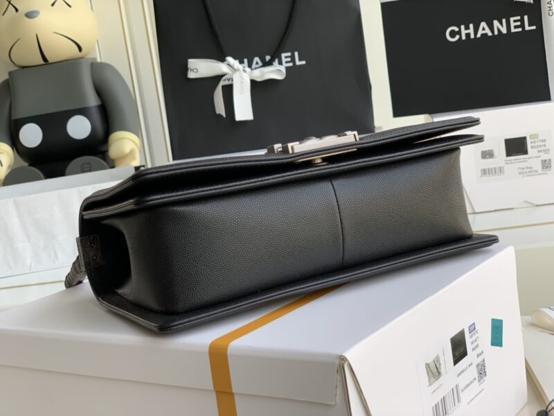 Ch@nel Boy Bag-Caviar-25CM - Image 4