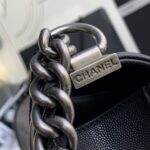 Ch@nel Boy Bag-Caviar-25CM - Image 7