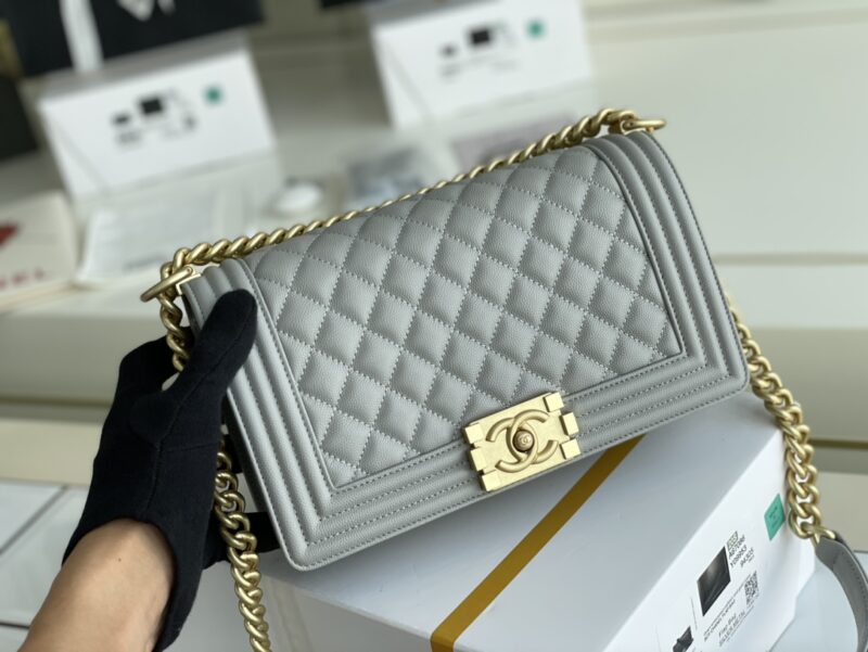 Ch@nel Boy Bag-Caviar-25CM - Image 2