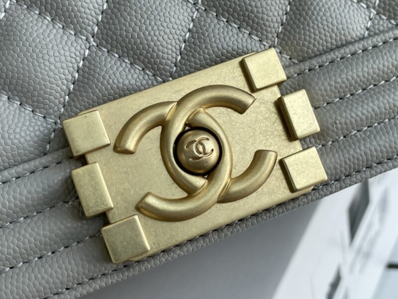 Ch@nel Boy Bag-Caviar-25CM - Image 3