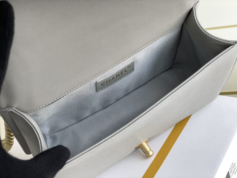 Ch@nel Boy Bag-Caviar-25CM - Image 4