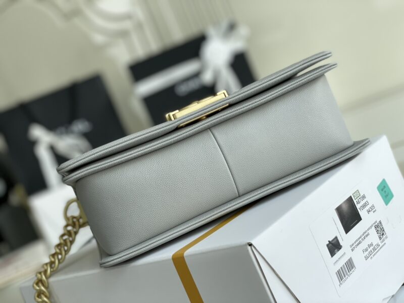 Ch@nel Boy Bag-Caviar-25CM - Image 6