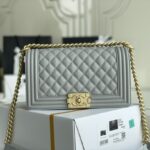 Ch@nel Boy Bag-Caviar-25CM