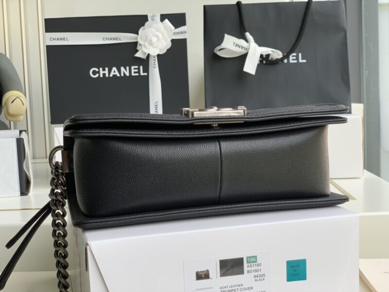 Ch@nel Boy Bag-Caviar-25CM - Image 2