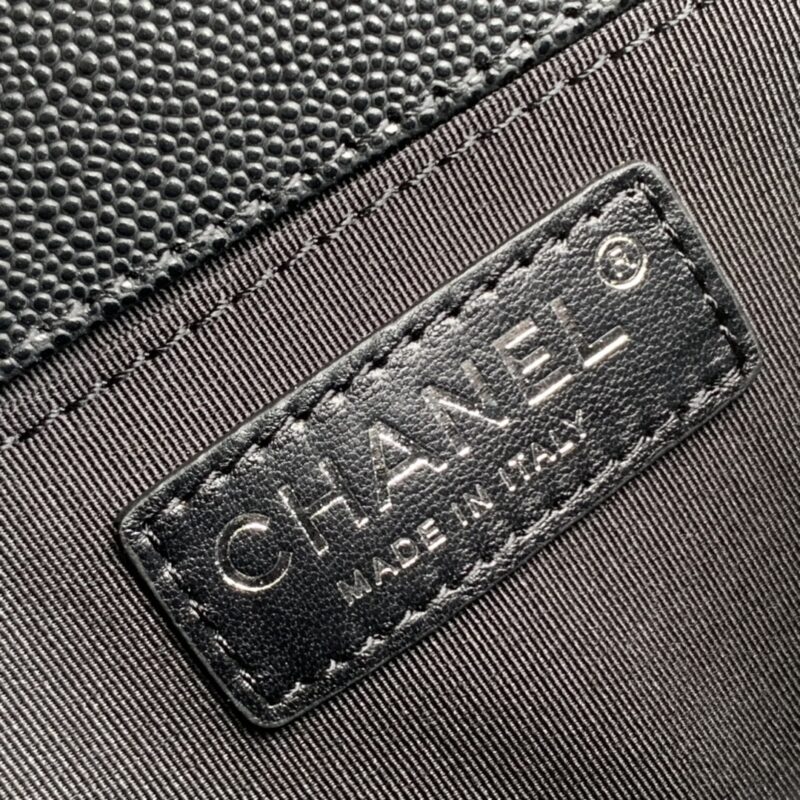 Ch@nel Boy Bag-Caviar-25CM - Image 4