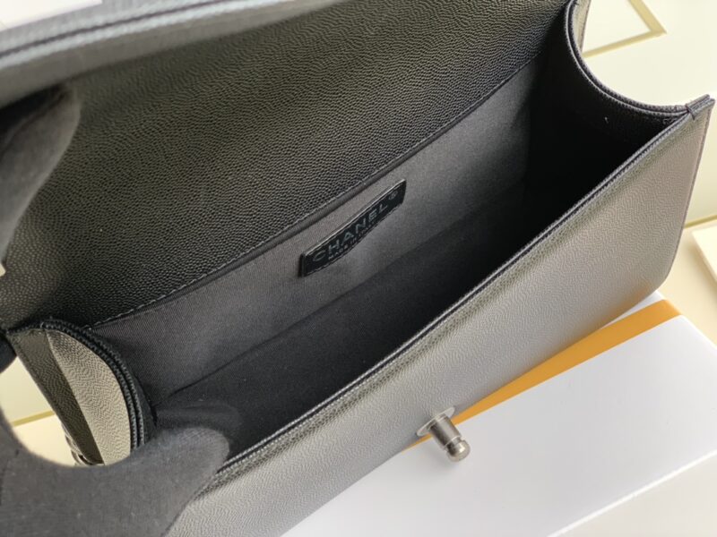 Ch@nel Boy Bag-Caviar-25CM - Image 7