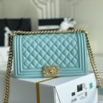 Ch@nel Boy Bag-Caviar-25CM