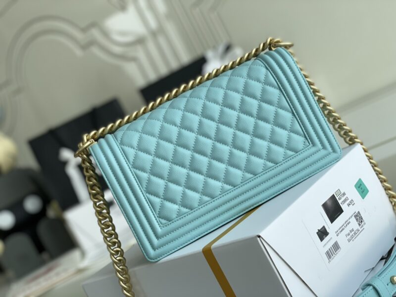 Ch@nel Boy Bag-Caviar-25CM - Image 5