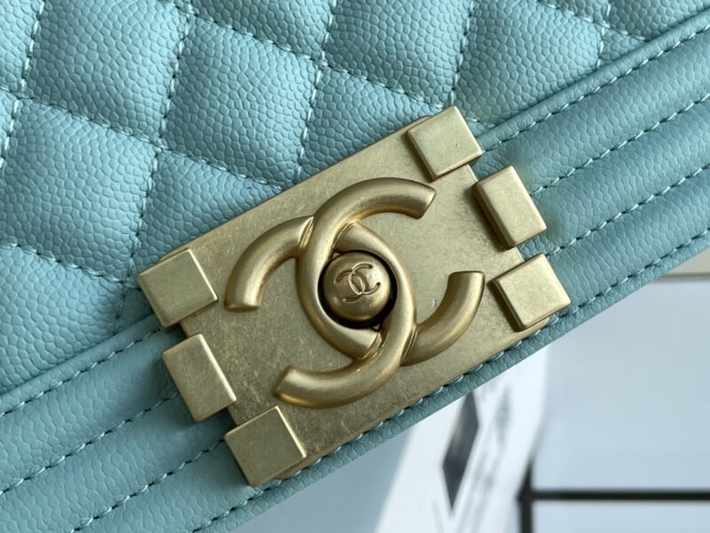 Ch@nel Boy Bag-Caviar-25CM - Image 6