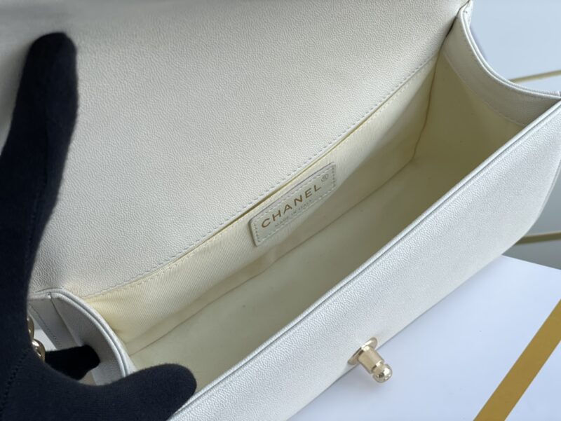 Ch@nel Boy Bag-Caviar-25CM - Image 4