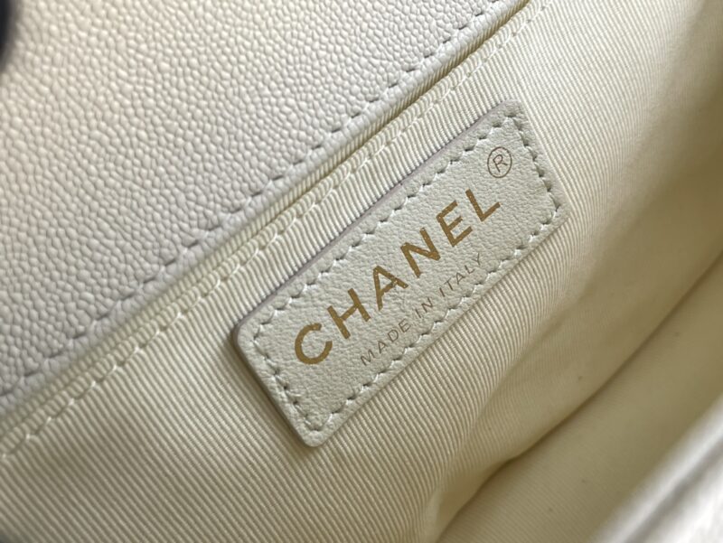 Ch@nel Boy Bag-Caviar-25CM - Image 8